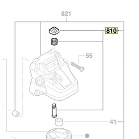 Bouton poussoir 1 617 000 6B1 Bosch : GWS 18 V-LI, GWS 18-125 V-LI