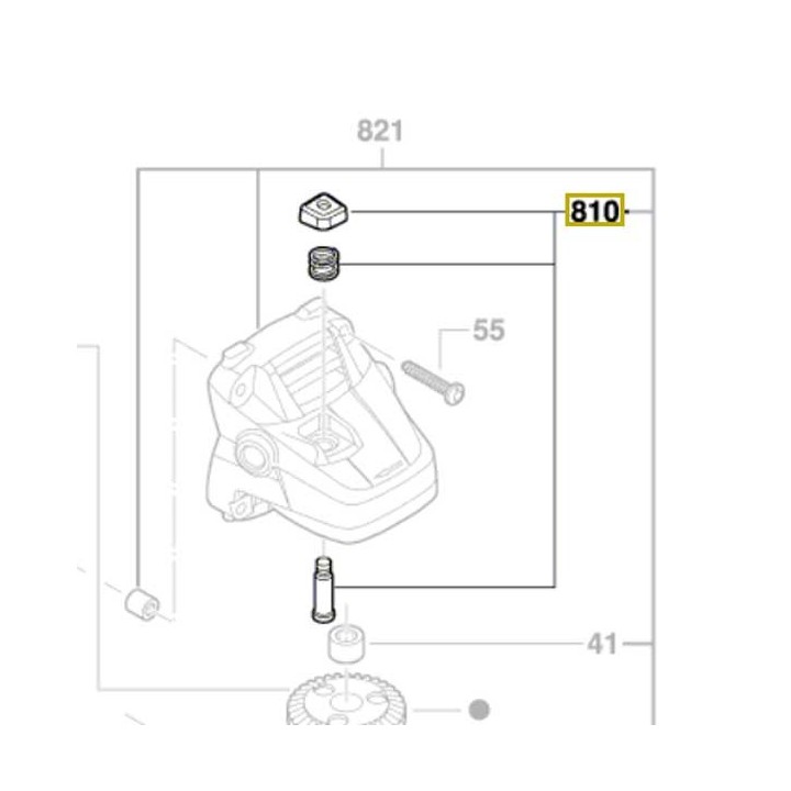 Bouton poussoir 1 617 000 6B1 Bosch : GWS 18 V-LI, GWS 18-125 V-LI