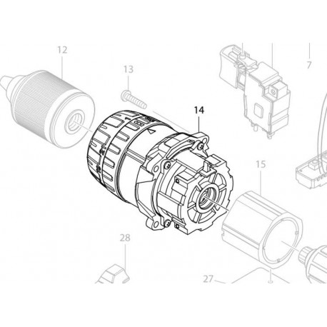 Pignons/boite de vitesse 126098-0 Makita : BDF448 BDF458 DDF448 DDF458