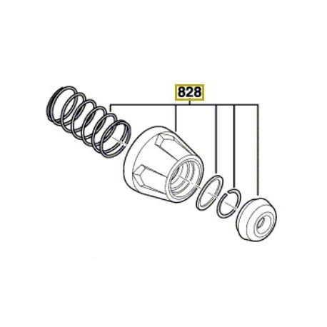 Mandrin 2 610 Z05 690 perforateur Skil : 1766 (F 015 176 601)