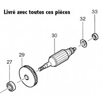 Induit 516418-0 pour scie circulaire Makita : 5705R, 5017RKB