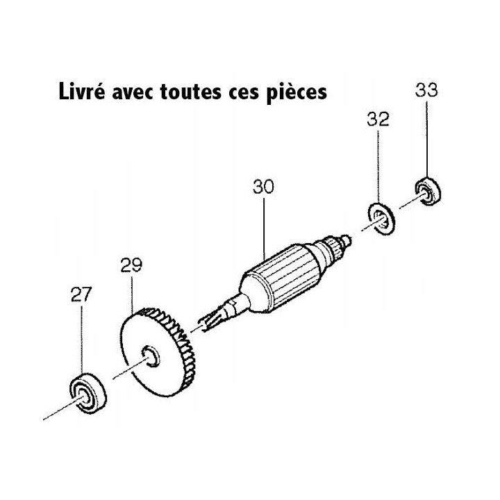 Induit 516418-0 pour scie circulaire Makita : 5705R, 5017RKB