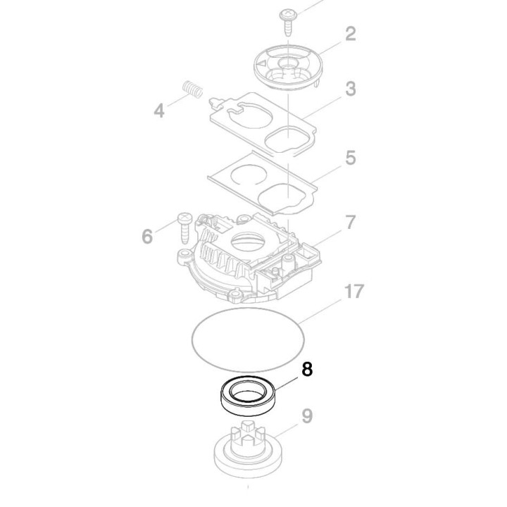Roulement à bille 6804LLU ponceuse Makita BO6050 - référence 211333-0
