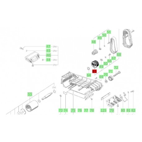 Grande poulie 731967 ponceuse Festool BS 75, BS 75 E, BS 75 ESR