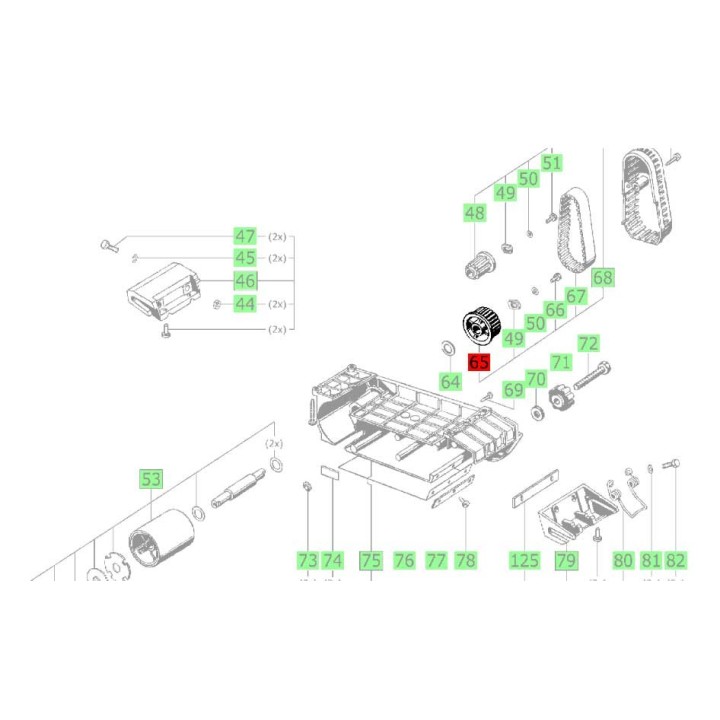 Grande poulie 731967 ponceuse Festool BS 75, BS 75 E, BS 75 ESR