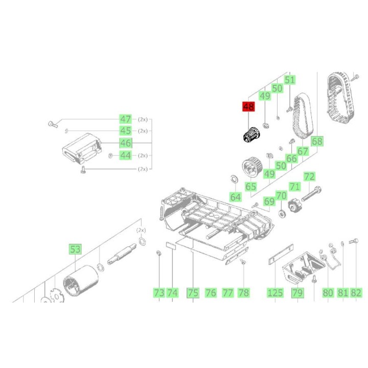 Petite poulie 731968 ponceuse Festool BS 75, BS 75 E, BS 75 ESR