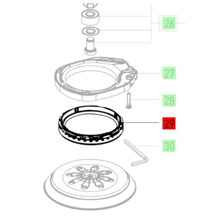 Amortisseur caoutchouc 701156 ponceuse Festool ES 150, ETS 150, ET 2