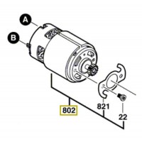 Moteur 2 607 022 832 pour visseuse Bosch GSR 18 V-LI