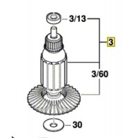 Induit 2 604 011 434 ponceuse Bosch GEX 125-150 AVE