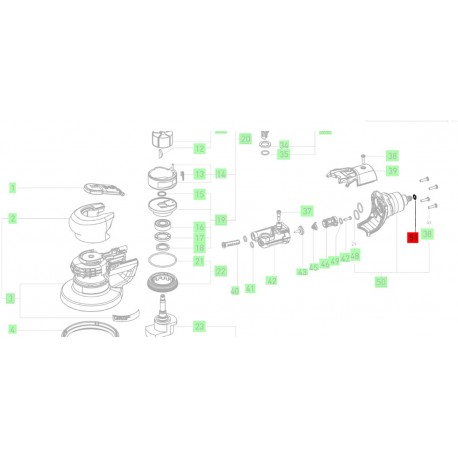 Joint torique Festool 704784 ponceuse LEX 2, LEX 3, LRS 400, LRS 93