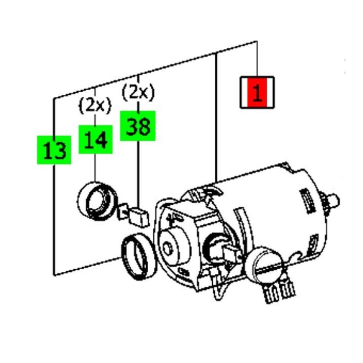Moteur 491828 perceuse-visseuse Festool TDK 12