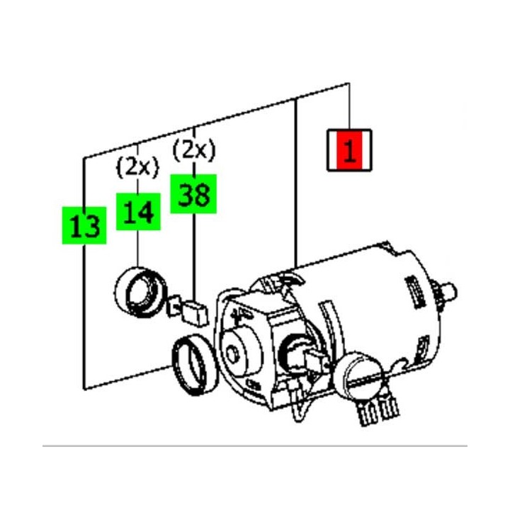Moteur 491829 pour perceuse-visseuse Festool TDK 15,6