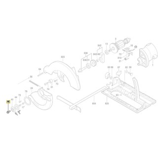 Vis de serrage lame scie Bosch GKS 18 V-LI, GKS 36 V-LI - 2 610 935 247