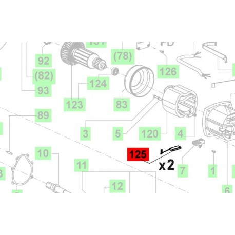 Jeu de charbons scie Protool CSP 145 E, CSP 165 E - 627027