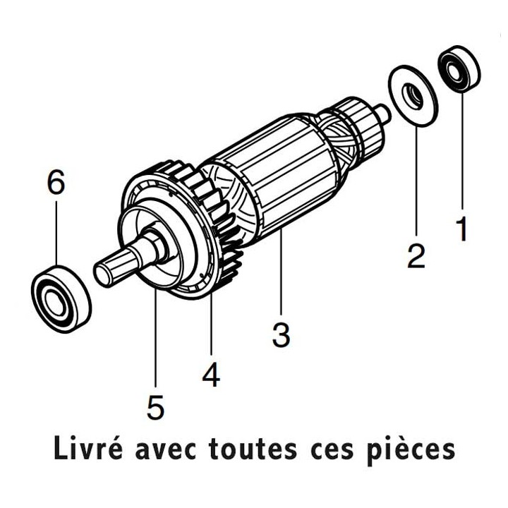 Induit 513678-5 pour scie plongeante Makita CA5000, SP6000