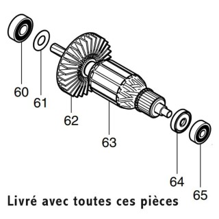 Induit 515284-2 pour perforateur Makita HR2230