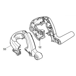 Poignée 188197-6 pour scie Makita CA5000, SP6000