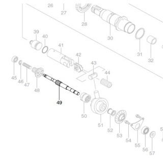 Axe 325976-3 / 325622-8 perforateur Makita BHR261 BHR261T BHR262 BHR262T DHR264
