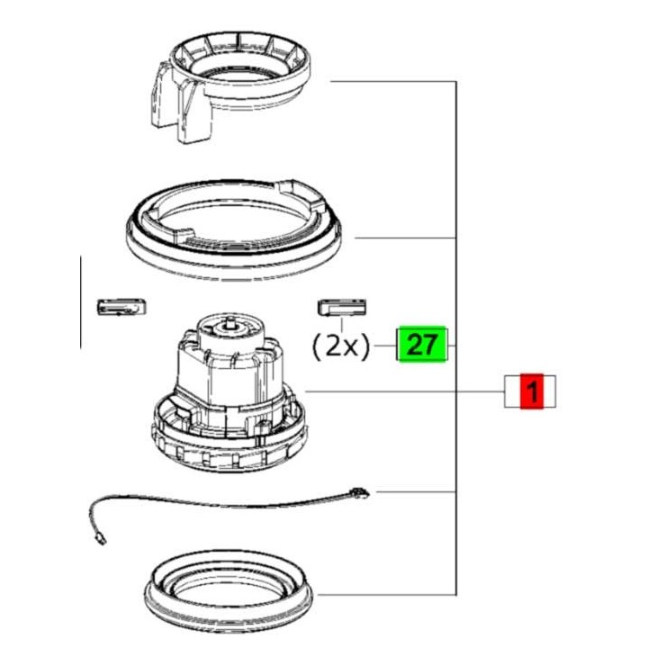 Moteur CT MINI, CTL MINI, CTL MIDI, CT 17 E - FESTOOL - 498299