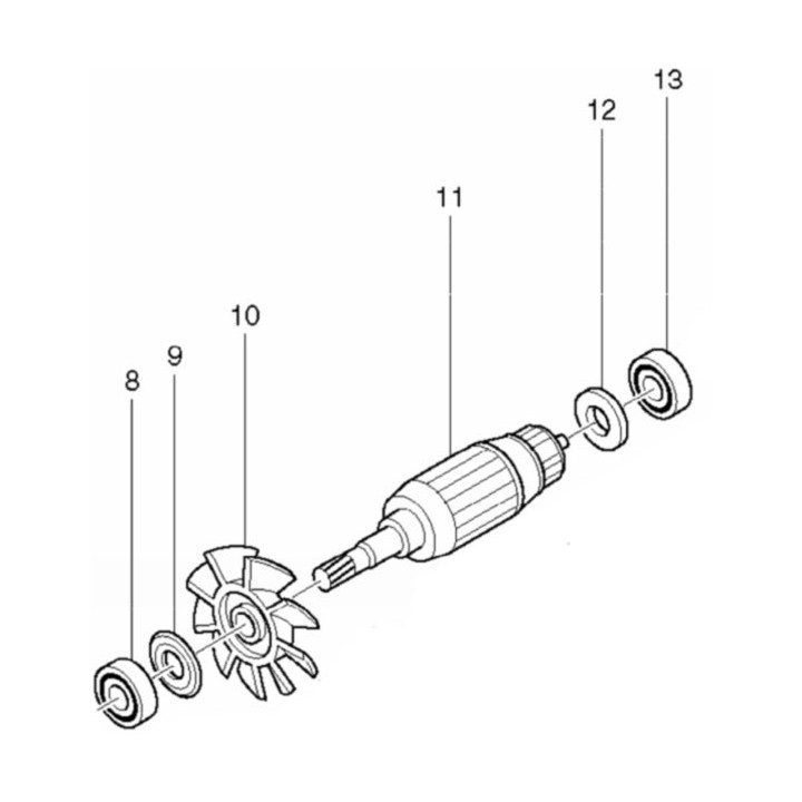 Induit Makita HM1400 - 514843-9