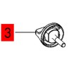 Bouton tournant D34 M6x27,5 blau