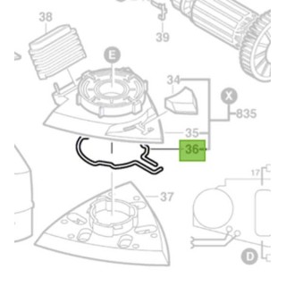 Ressort 2 604 680 000 ponceuse Bosch GDA 280 E, PDA 180 E, PDA 240 E