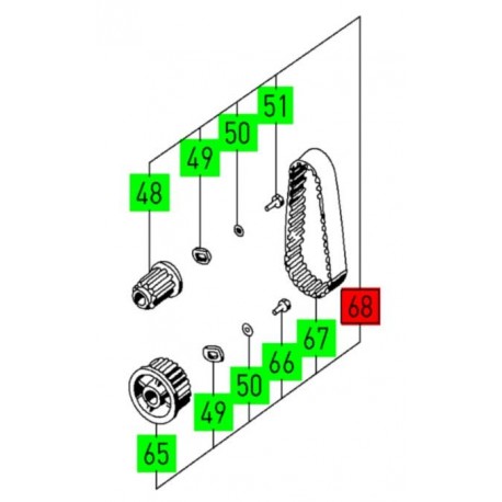 Jeu de rechange transmission à courroie BS 75 - FESTOOL - 490919