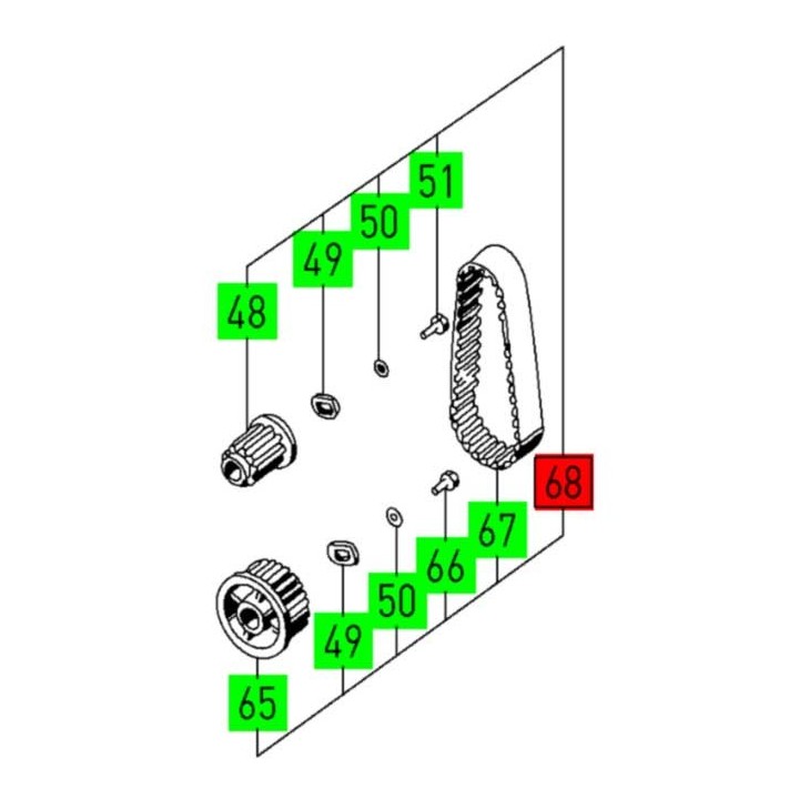 Jeu de rechange transmission à courroie BS 75 - FESTOOL - 490919