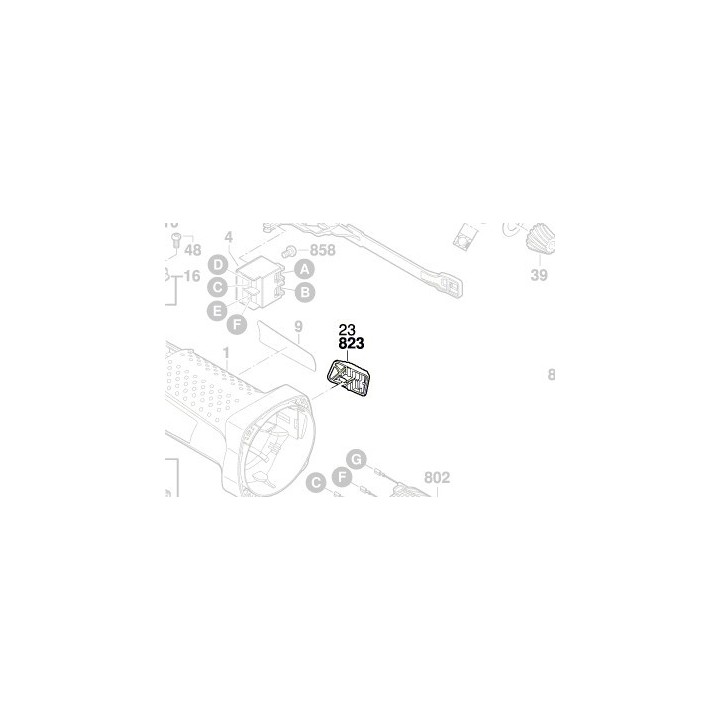 Interrupteur Bosch 1 619 P10 838 - GWS 7-125, GWS 18 V-LI