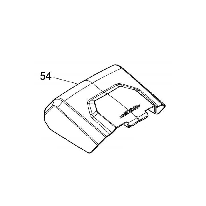 Capot protège batterie tondeuse Makita DLM460 - 140F02-1