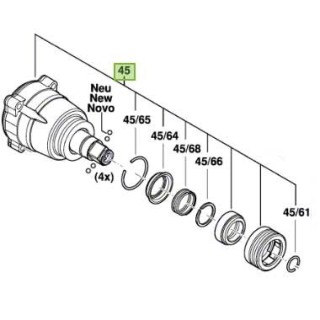 Engrenage boulonneuse Bosch GDX 18V-200, GDX 18V-200 C, GDX 18V-210 C - 1 600 A01 PG3