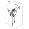 Porte charbons + charbons Makita DTD156