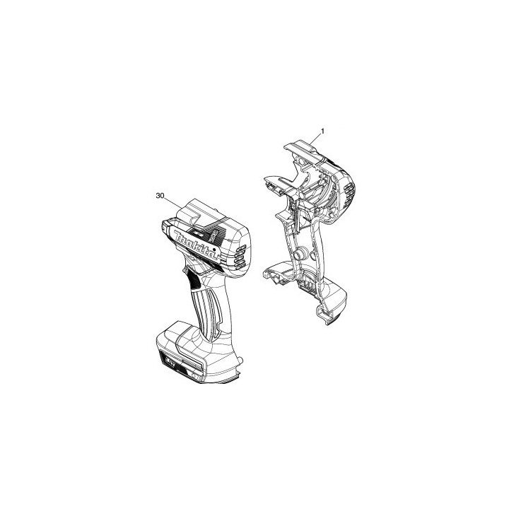 Carcasse 183N31-9 visseuse à choc Makita DTD156