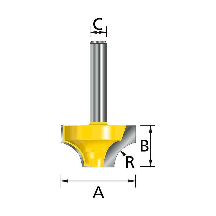 FRAISE 1/4 ROND 6-Q12