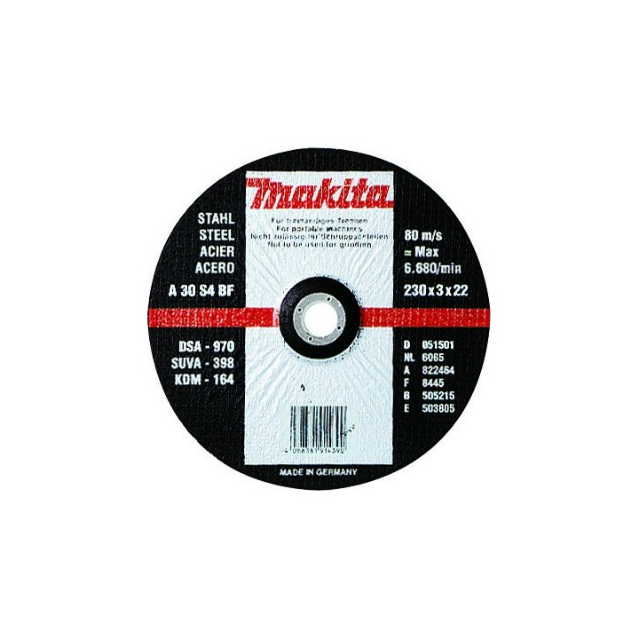 DISQ TRONÇ PLAT METAL 125x22,23MM 2,5MM A30R