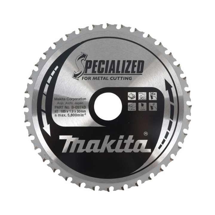 LAME CARBURE METAL PO 185X30MM 36D