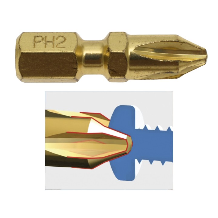 EMBOUT POUR ACIER PH2-25 2PCS