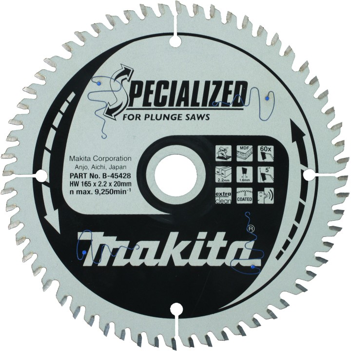 LAME CARBURE MDF SPE PLO+BATT 165X20MM 60D