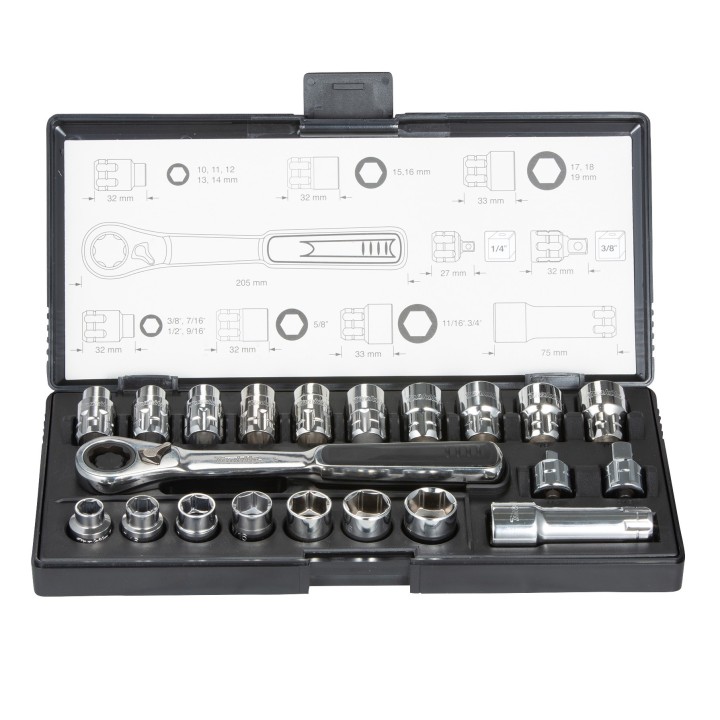 ENSEMBLE CLE A CLIQUET ORIENTABLE 21PCS
