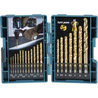 Coffret Makita de 19 forets HSS-TiN à métal - B-67795