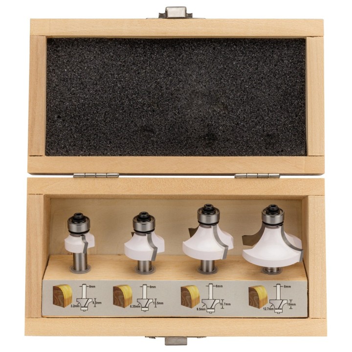 COFFRET FRAISE 1/4 ROND (4PCS)