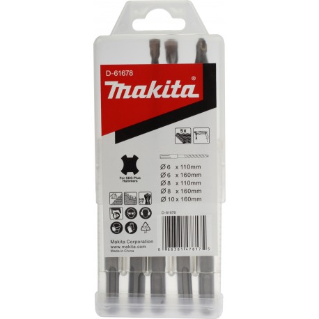 Coffret de 5 Forets SDS-Plus 2 taillants (Gamme éco) - D-61678 - Makita