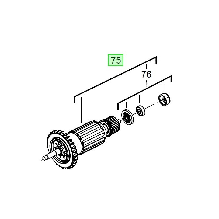 Induit meuleuse Milwaukee/AEG 4931441099