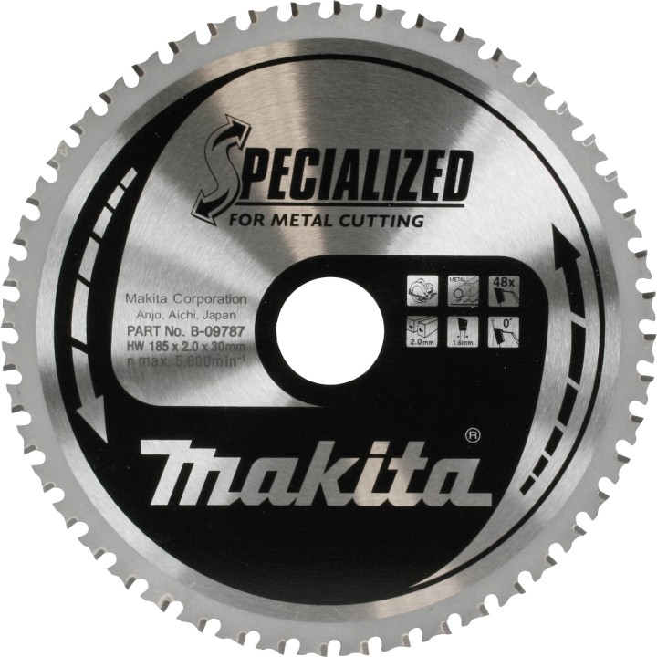 LAME CARBURE TOLE MINCE PO 185X30MM 48D