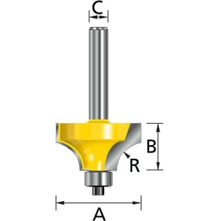 FRAISE 1/4 ROND+RLT Q8 D28.6
