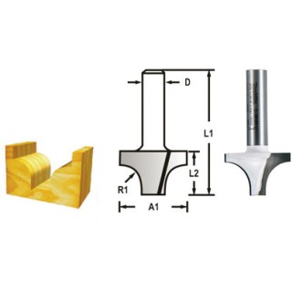 FRAISE 1/4 ROND Q 8 DIA 19