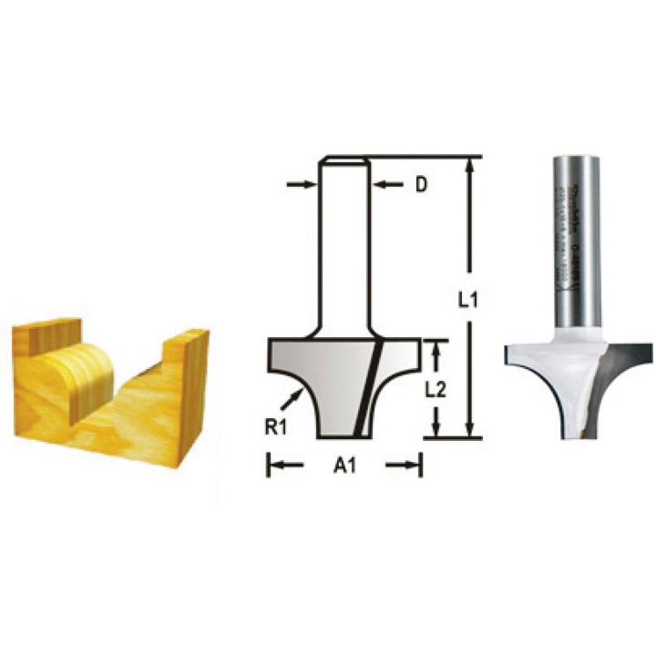 FRAISE 1/4 ROND Q 8 DIA 19