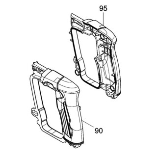 Poignée complète perforateur Makita DHR264 - 187771-7