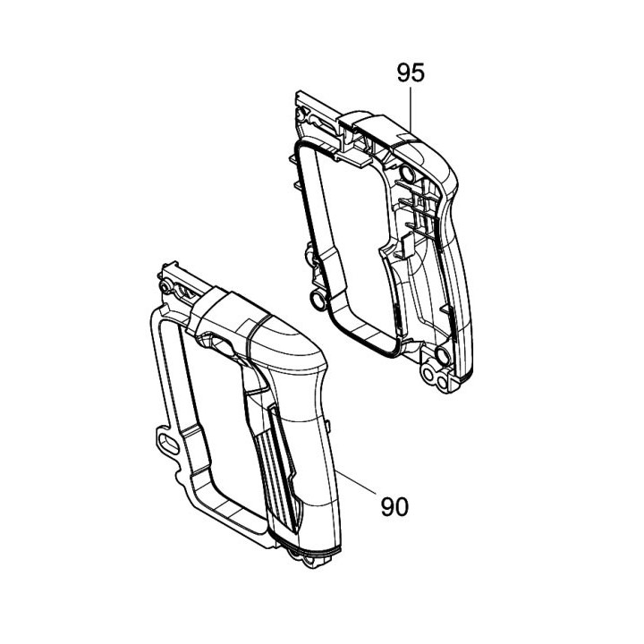 Poignée complète perforateur Makita DHR264 - 187771-7