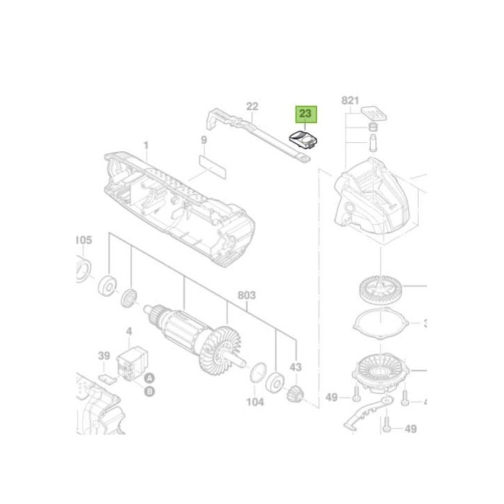 Commande interrupteur Bosch 1 600 A00 7UL - 1600A007UL